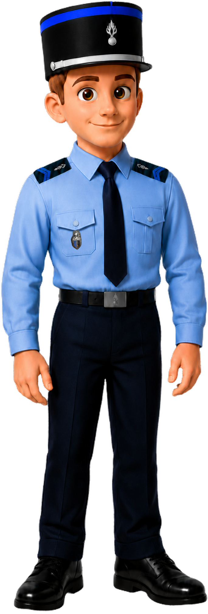Képiou en uniforme bleu